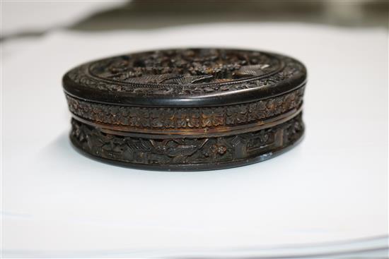 A 19th century Chinese tortoiseshell snuff box